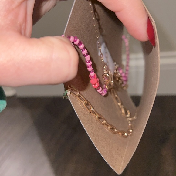 NEW Urban Outfitters Mimi Beaded Layering Adjustable Length Necklaces Set - Picture 4 of 5